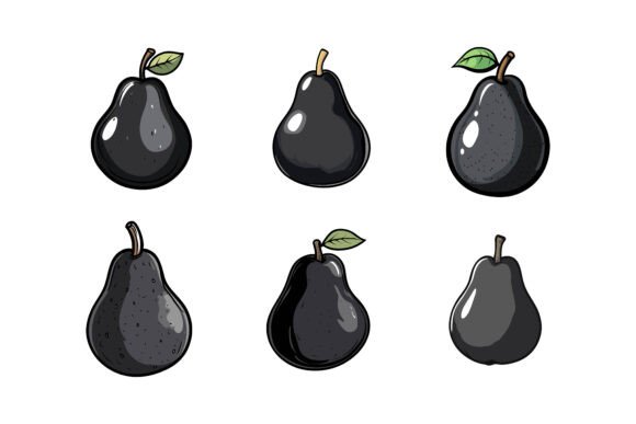 Black Silhouettes of Pears Vector: Elevating Visual Communication in the Age of Smart Design