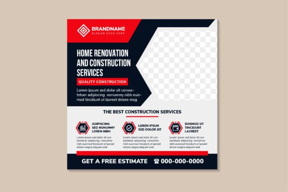 Home Renovation Square Banner: Designing Impactful Visuals for Construction Marketing