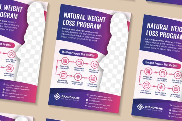 Natural Weight Vertical Flyer: A Versatile Design Tool for Fitness and Wellness Marketing
