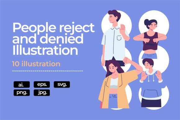 Poses of People Rejecting Something Flat: Visual Communication That Speaks Volumes