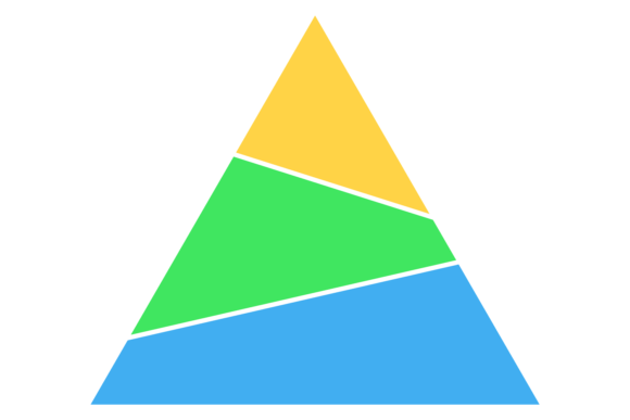 Pyramid Chart Infographic with Color Steps